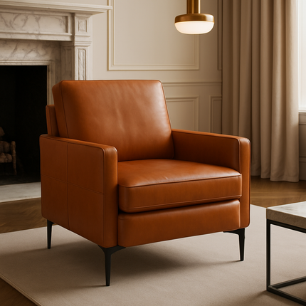 Isyra- Comfy Single Sofa Accent Chair with Large Seating and Backrest for Bedroom Living Room, Bed Room of Office