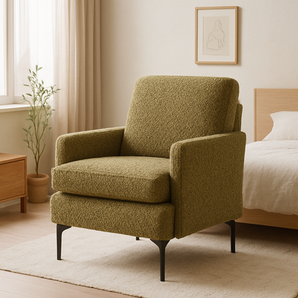 Isyra- Comfy Single Sofa Accent Chair with Large Seating and Backrest for Bedroom Living Room, Bed Room of Office