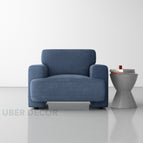 Dusty Denim Blue Suede