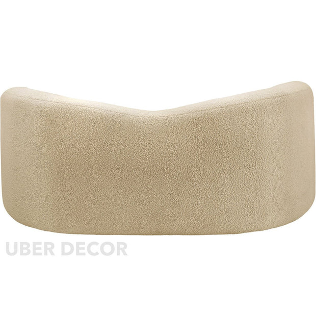 Nuvira 62" 2-Seater Sculptural Loveseat – Customisable Curved Organic Sofa for Living Room - Uber Decor
