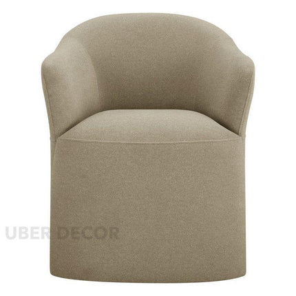 Blyss Contemporary Side Chair with Curved Back and Seamless Silhouette Ideal for Dining Room Bedroom or Lounge Space - Uber Decor