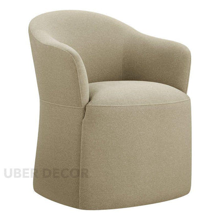 Blyss Contemporary Side Chair with Curved Back and Seamless Silhouette Ideal for Dining Room Bedroom or Lounge Space - Uber Decor