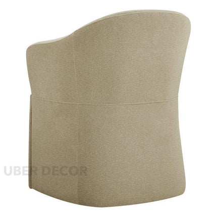 Blyss Contemporary Side Chair with Curved Back and Seamless Silhouette Ideal for Dining Room Bedroom or Lounge Space - Uber Decor