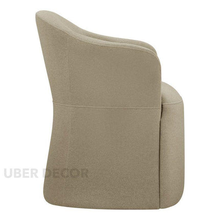 Blyss Contemporary Side Chair with Curved Back and Seamless Silhouette Ideal for Dining Room Bedroom or Lounge Space - Uber Decor