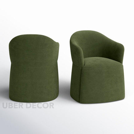 Ravyn Modern Side Chair Set of 2 with Curved Back and Sculptural Silhouette Ideal for Dining or Accent Seating - Uber Decor