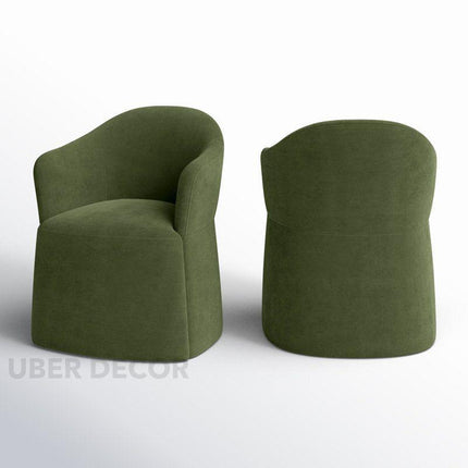 Ravyn Modern Side Chair Set of 2 with Curved Back and Sculptural Silhouette Ideal for Dining or Accent Seating - Uber Decor