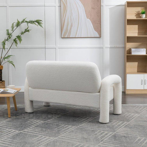 Zenvy 51" Modern Curved Arm Designer Couch – Playful Minimalist Seating for Contemporary Homes - Uber Decor