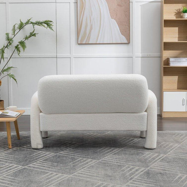 Zenvy 51" Modern Curved Arm Designer Couch – Playful Minimalist Seating for Contemporary Homes - Uber Decor