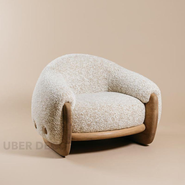 Cocoonora Lounge Chair Retro Inspired Contemporary Accent Statement Seating for Modern Living Room and Bedroom Interiors - Uber Decor