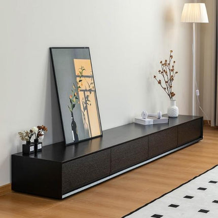 Kurova Linea – Modern Coffee Table, Japandi Inspired Low Console, Flat Base, Living Room Coffee Table and TV Unit Set
