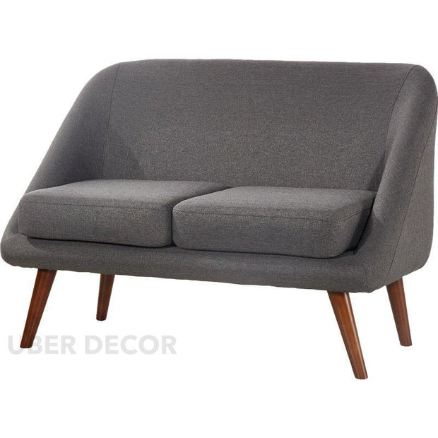 Milo 49" 2‑Seater Curved Loveseat – Customisable Mid-Century Modern Sofa for Compact Living - Uber Decor