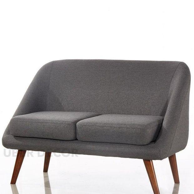 Milo 49" 2‑Seater Curved Loveseat – Customisable Mid-Century Modern Sofa for Compact Living - Uber Decor