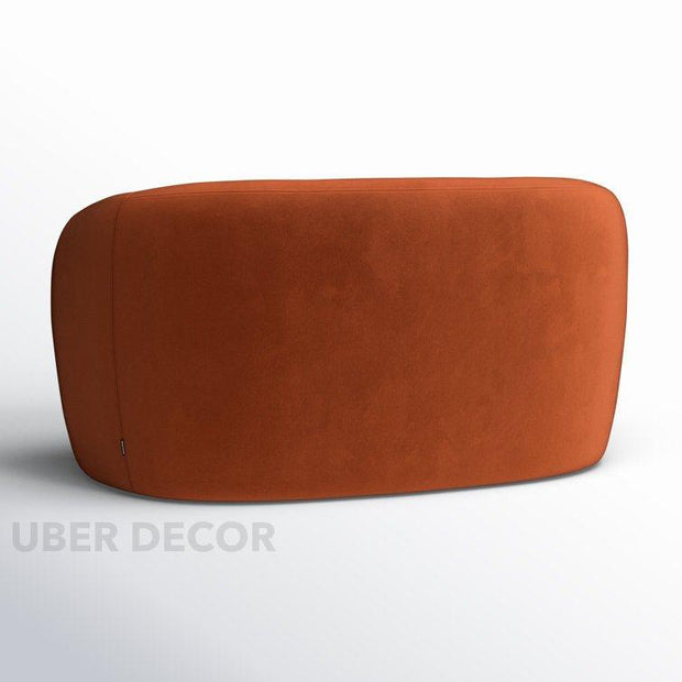 Bergen 61" Upholstered 2‑Seater Loveseat – Elegant Sculptural Sofa for Living & Lounge - Uber Decor
