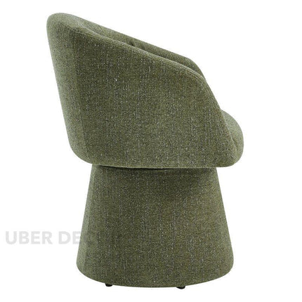 Lumi Modern Barrel Chair Set of 2 with Curved Silhouette and Sculptural Base Ideal for Living Room Lounge or Dining Spaces - Uber Decor