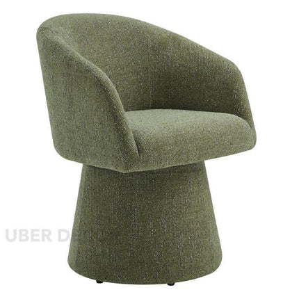 Lumi Modern Barrel Chair Set of 2 with Curved Silhouette and Sculptural Base Ideal for Living Room Lounge or Dining Spaces - Uber Decor