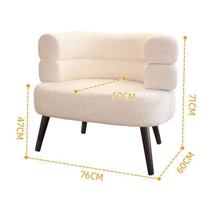 LuxeLamb Boucle Armchair – Modern Single Sofa for Living Room, Bedroom & Luxury Reception Areas