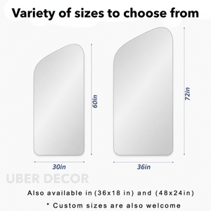 Lunara Frameless Asymmetrical Full Length Floor Mirror - Uber Decor