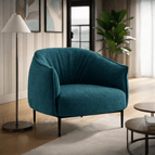Teal Fuzzy Boucle