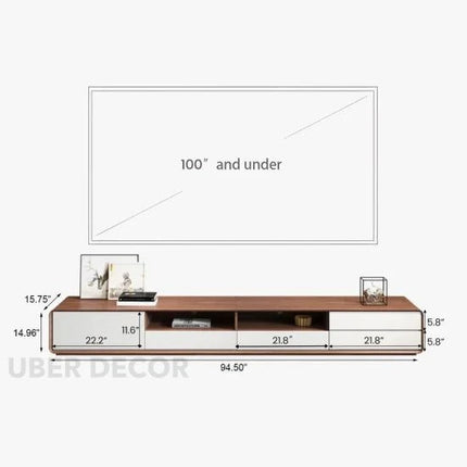 Tavro Edge – Modern TV Cabinet, Nordic Inspired Two-Tone Design