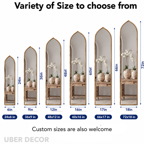Moroccan Elegance Full Length Wall Bedroom Mirror - Uber Decor