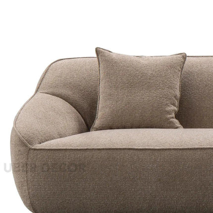 Madera 5 Seater Modern L Shaped Sofa with Rounded Corners and Lounger for Living Room