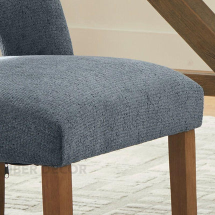 Vion Dining Chair Set of 2 Custom Made Mid Century Modern Design with Curved Back Ideal for Dining Room Formal Dining Area - Uber Decor