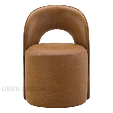 Arloe Modern Side Chair Custom Made with Arched Back and Rounded Base Ideal for Dining Room Bedroom or Accent Space - Uber Decor