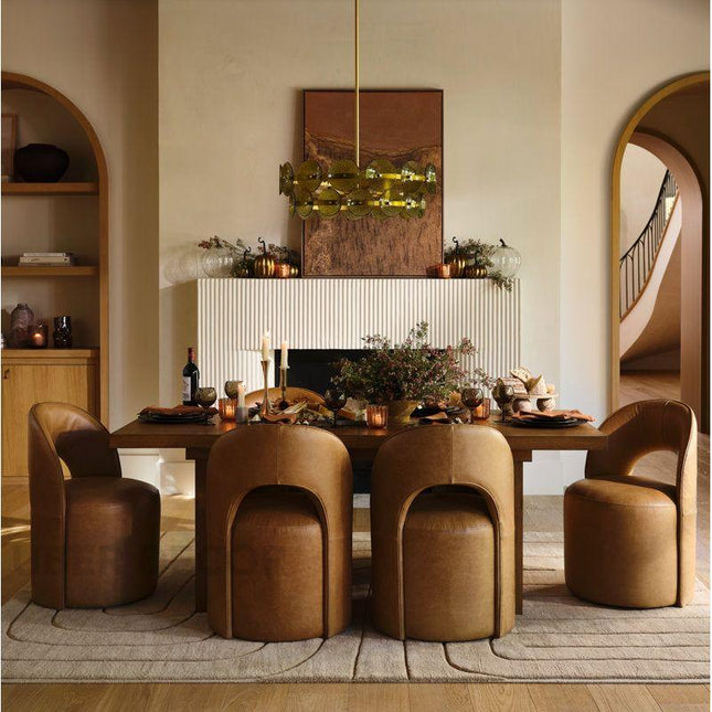 Arloe Modern Side Chair Custom Made with Arched Back and Rounded Base Ideal for Dining Room Bedroom or Accent Space - Uber Decor