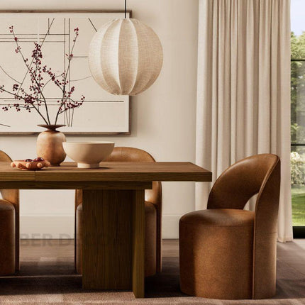 Arloe Modern Side Chair Custom Made with Arched Back and Rounded Base Ideal for Dining Room Bedroom or Accent Space - Uber Decor