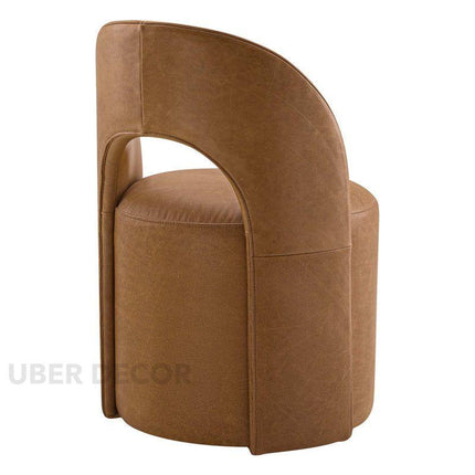 Arloe Modern Side Chair Custom Made with Arched Back and Rounded Base Ideal for Dining Room Bedroom or Accent Space - Uber Decor