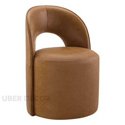 Arloe Modern Side Chair Custom Made with Arched Back and Rounded Base Ideal for Dining Room Bedroom or Accent Space - Uber Decor