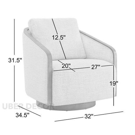 Lunera Accent Chair – Modern Minimalist Chair | Created for Living Room or Bedroom Interiors - Uber Decor