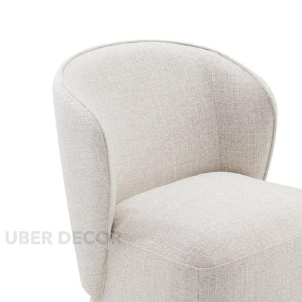 Brin Modern Dining Chair with Curved Wing Back and Soft Contemporary Silhouette for Dining and Lounge Spaces - Uber Decor