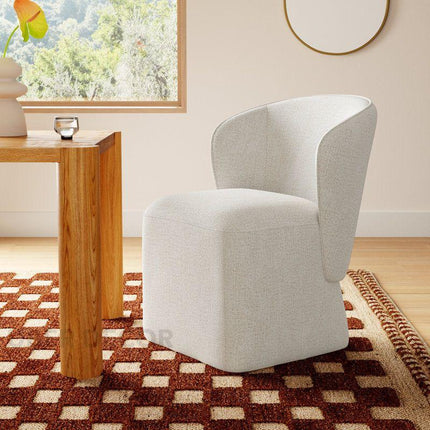 Brin Modern Dining Chair with Curved Wing Back and Soft Contemporary Silhouette for Dining and Lounge Spaces - Uber Decor