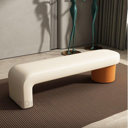 ItaliaLuxe Sebastian Bed Stool | Elegant Ottoman Bench for Shoe Changing & Dressing Room | High-End Sofa Stool & Bed End Seat