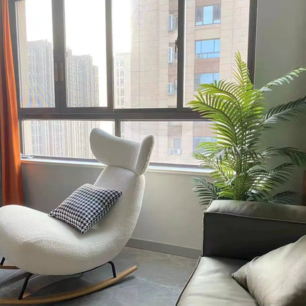 NUBIYA – Nordic Modern Rocking Lounge Chair for Living Room & Relaxed Interiors