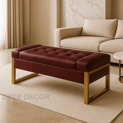 Shanieka Mid-Century Modern Flip Top Storage Bench – Luxe European-Inspired Bedroom & Entryway Organizer