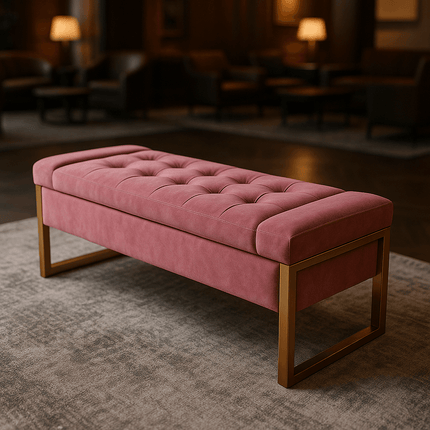 Shanieka Mid-Century Modern Flip Top Storage Bench – Luxe European-Inspired Bedroom & Entryway Organizer