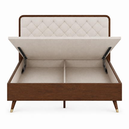 OakBliss Upholstered Diamond-Tufted Platform Bed for Luxe Bedrooms