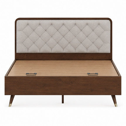 OakBliss Upholstered Diamond-Tufted Platform Bed for Luxe Bedrooms