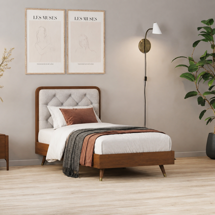 OakBliss Upholstered Diamond-Tufted Platform Bed for Luxe Bedrooms