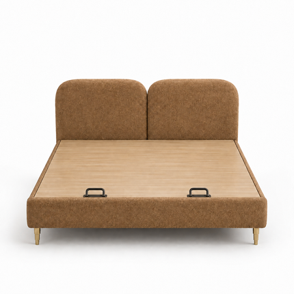 OakWing Modern Upholstered Platform Customisable Bed for Elegant Bedrooms