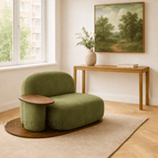 Olive Green Suede Velvet