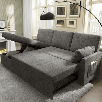 Tuscany Sleeper Sofa- Convertible Sofa Bed with Pull Out Couch with Storage Space for Bed Room, Guest Room or Living Room - Uber Decor