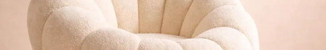 Pumpkin Sofa Accent Chair- Luxury Boucle Cloud Couch for Living Room or Bedroom