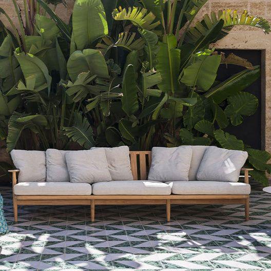 Houston 3-Seater Mid-Century Modern Sofa Wooden Frame Minimalist Couch for Living Room