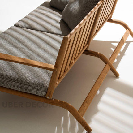 Houston 3-Seater Mid-Century Modern Sofa Wooden Frame Minimalist Couch for Living Room