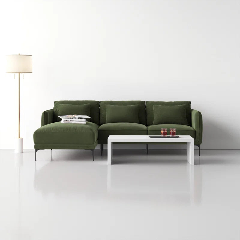 Amelise Sectional Sofa- L-Shaped Lounger Sofa with Left or Right Aligned Chaise- Contemporary Sofa for Office, Living room