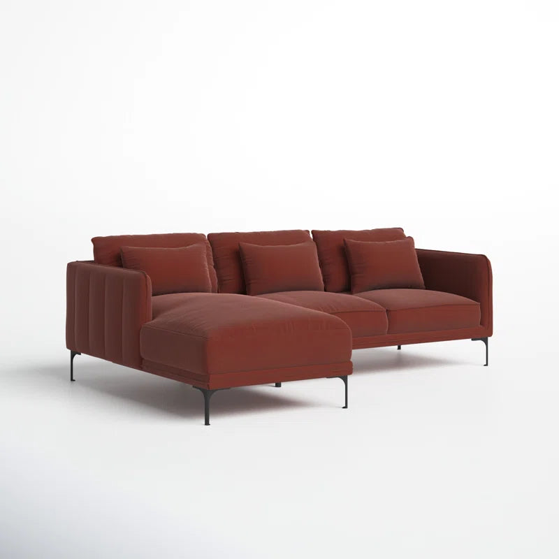 Amelise Sectional Sofa- L-Shaped Lounger Sofa with Left or Right Aligned Chaise- Contemporary Sofa for Office, Living room