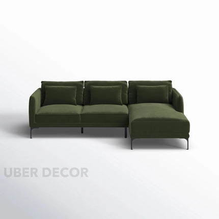 Amelise Sectional Sofa- L-Shaped Lounger Sofa with Left or Right Aligned Chaise- Contemporary Sofa for Office, Living room